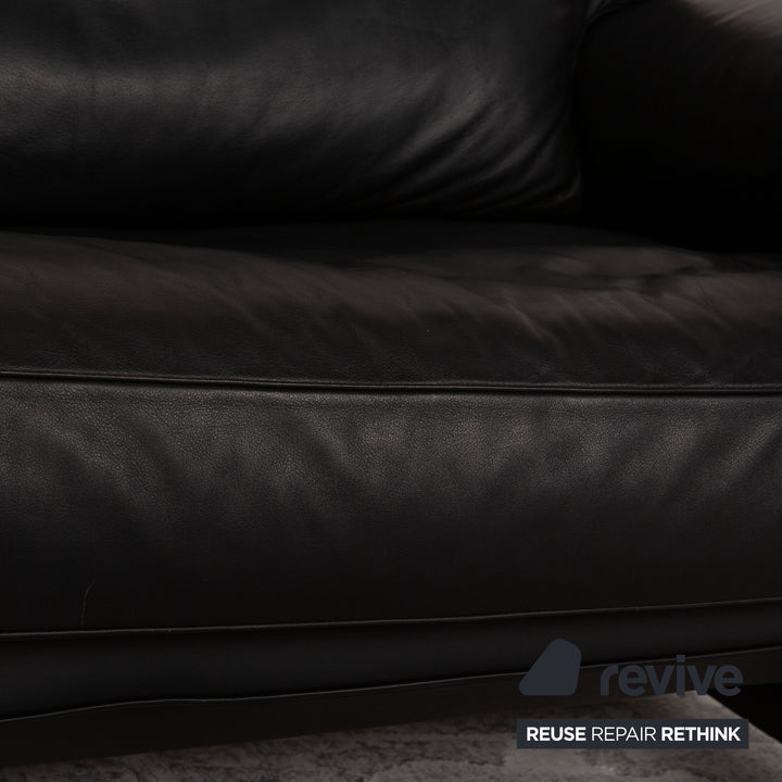 de Sede DS 70 Leder Dreisitzer Schwarz Sofa Couch