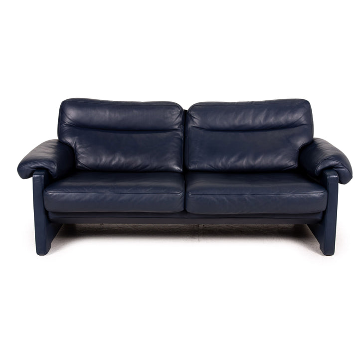 de Sede ds 70 leather sofa blue dark blue two-seater couch