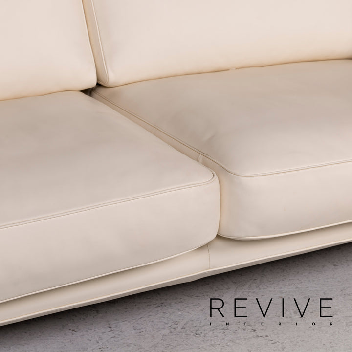 de Sede DS 70 Leder Sofa Creme Zweisitzer Couch #12163