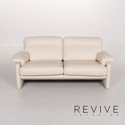 de Sede DS 70 Leder Sofa Creme Zweisitzer Couch #12163