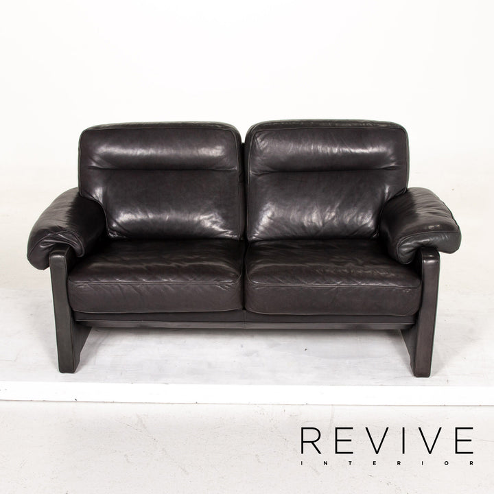 de Sede DS 70 Leder Sofa Dunkelgrün Grün Zweisitzer Couch #14827