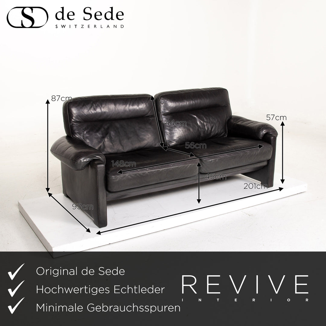 de Sede DS 70 Leder Sofa Garnitur Dunkelgrün Grün 1x Dreisitzer 1x Zweisitzer #15173