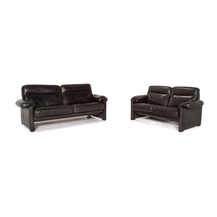 de Sede DS 70 Leder Sofa Garnitur Dunkelgrün Grün 1x Dreisitzer 1x Zweisitzer #15173