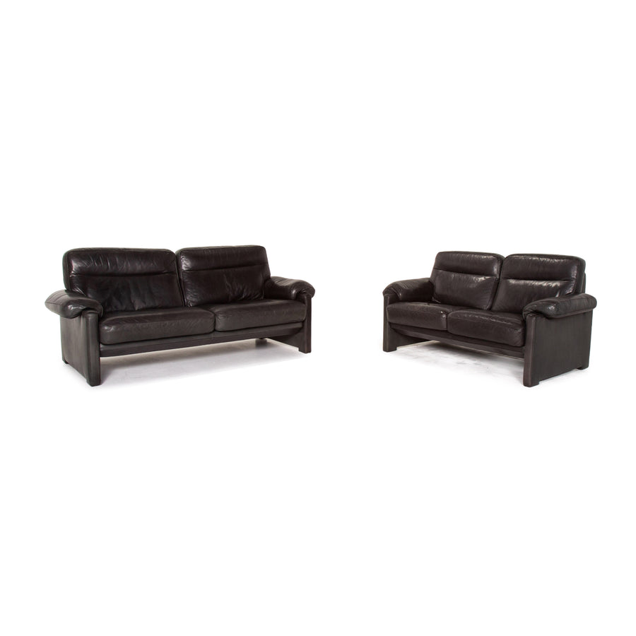 de Sede DS 70 Leder Sofa Garnitur Dunkelgrün Grün 1x Dreisitzer 1x Zweisitzer #15173