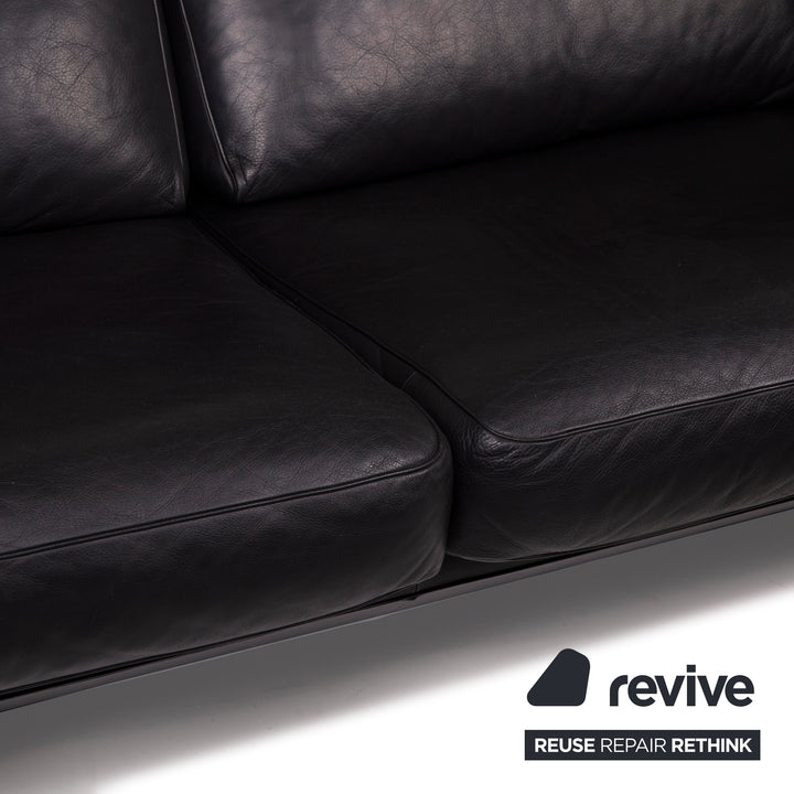 de Sede ds 70 leather sofa black three-seater