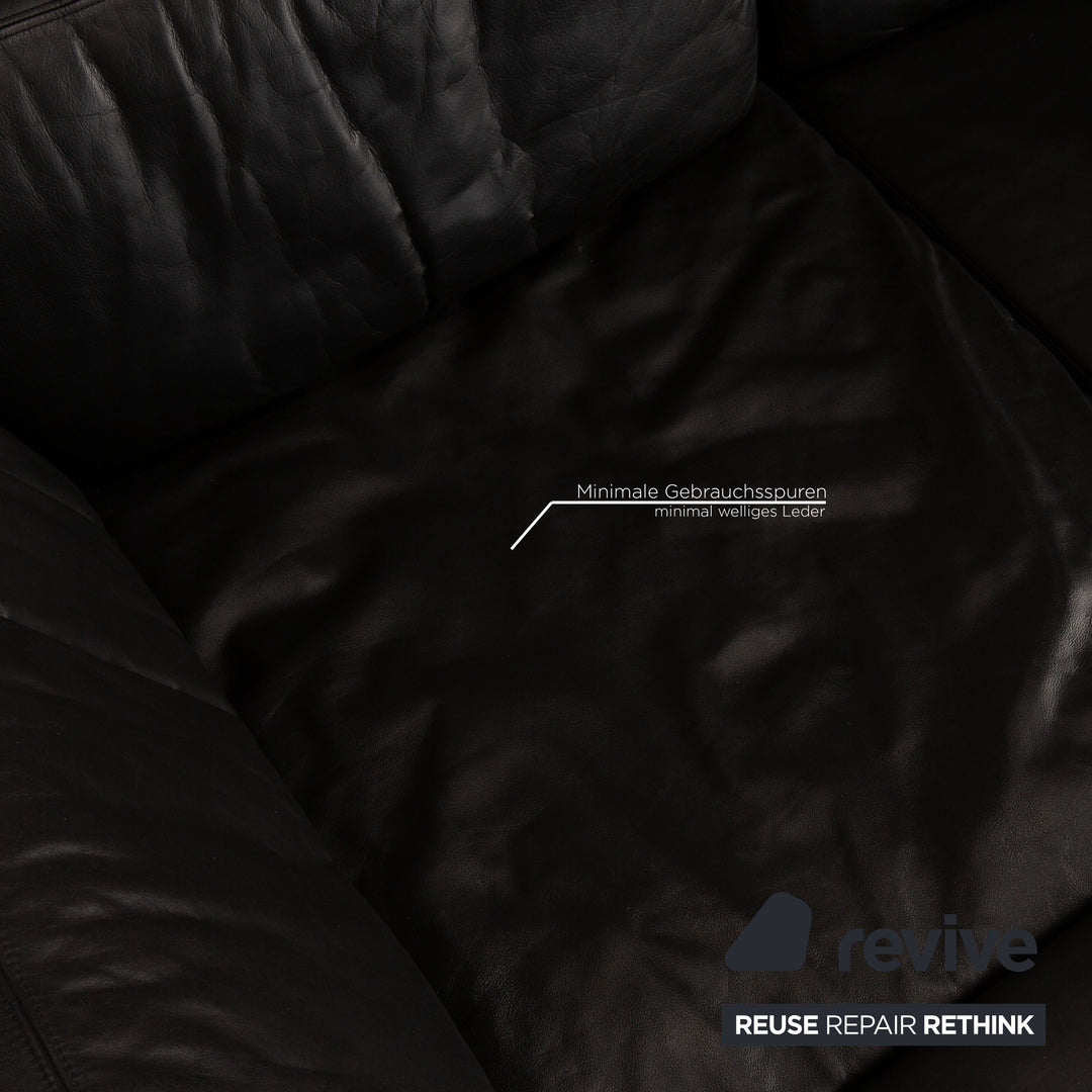 de Sede DS 76 Leder Sofa Schwarz Ecksofa Couch