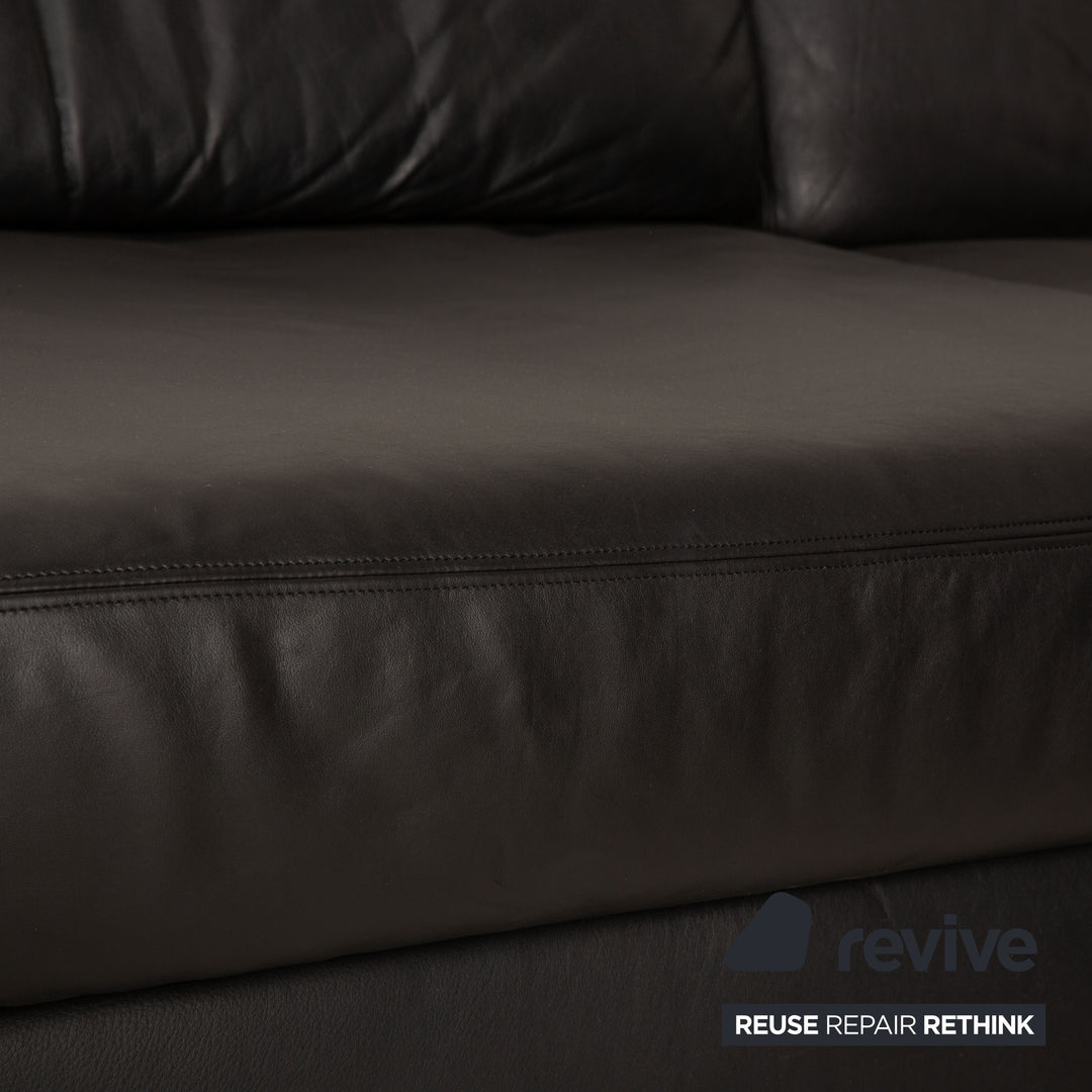 de Sede DS 76 Leder Sofa Schwarz Ecksofa Couch