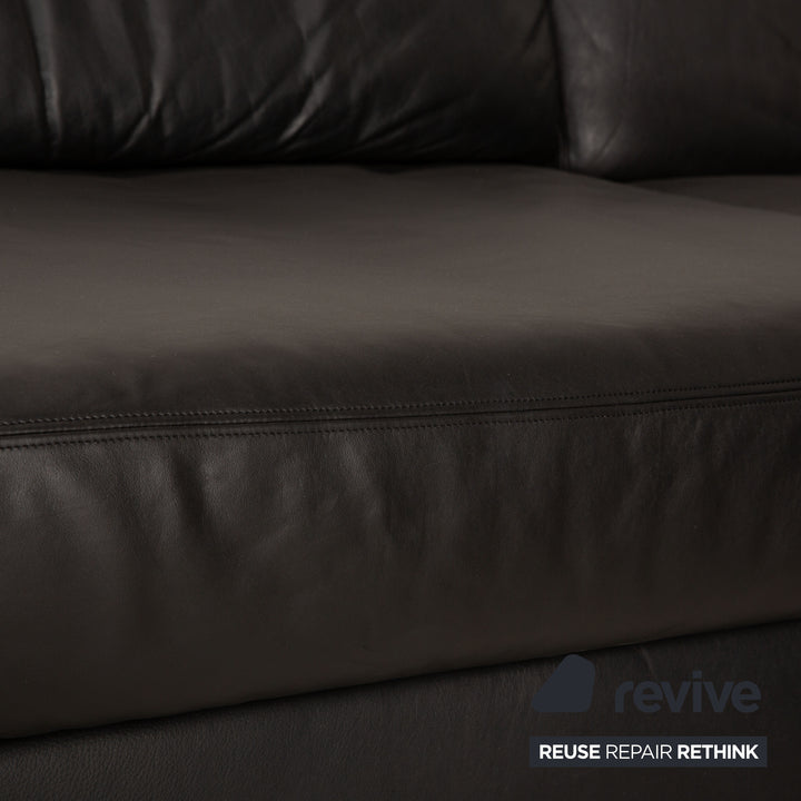 de Sede DS 76 Leder Sofa Schwarz Ecksofa Couch