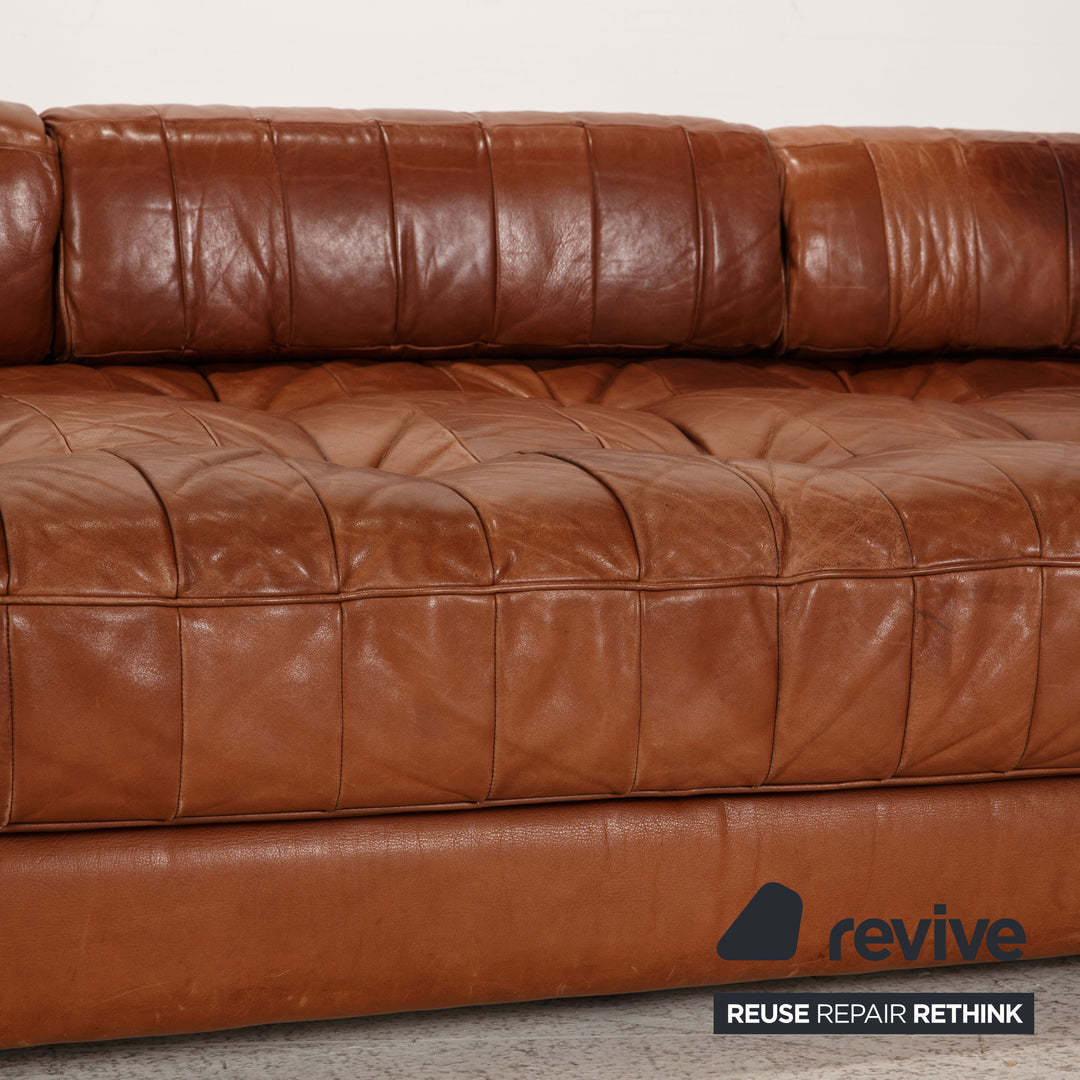 de Sede DS 80 Daybed Vintage Leather Sofa Brown Three Seater Couch