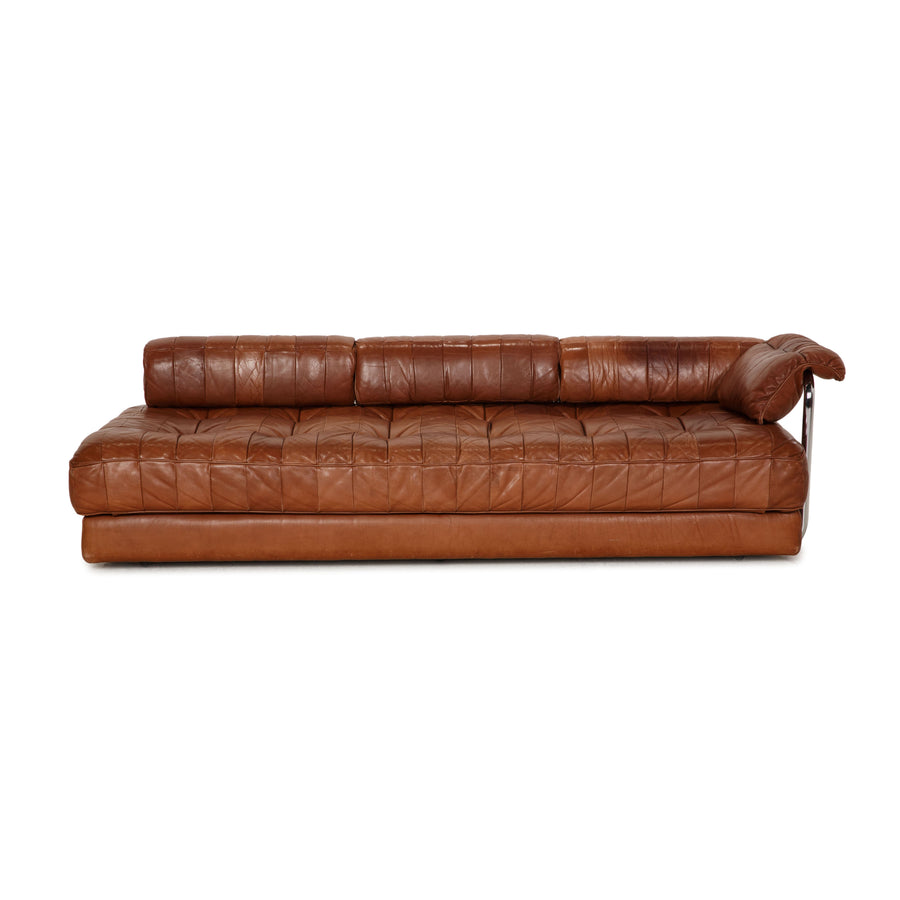 de Sede DS 80 Daybed Vintage Leather Sofa Brown Three Seater Couch