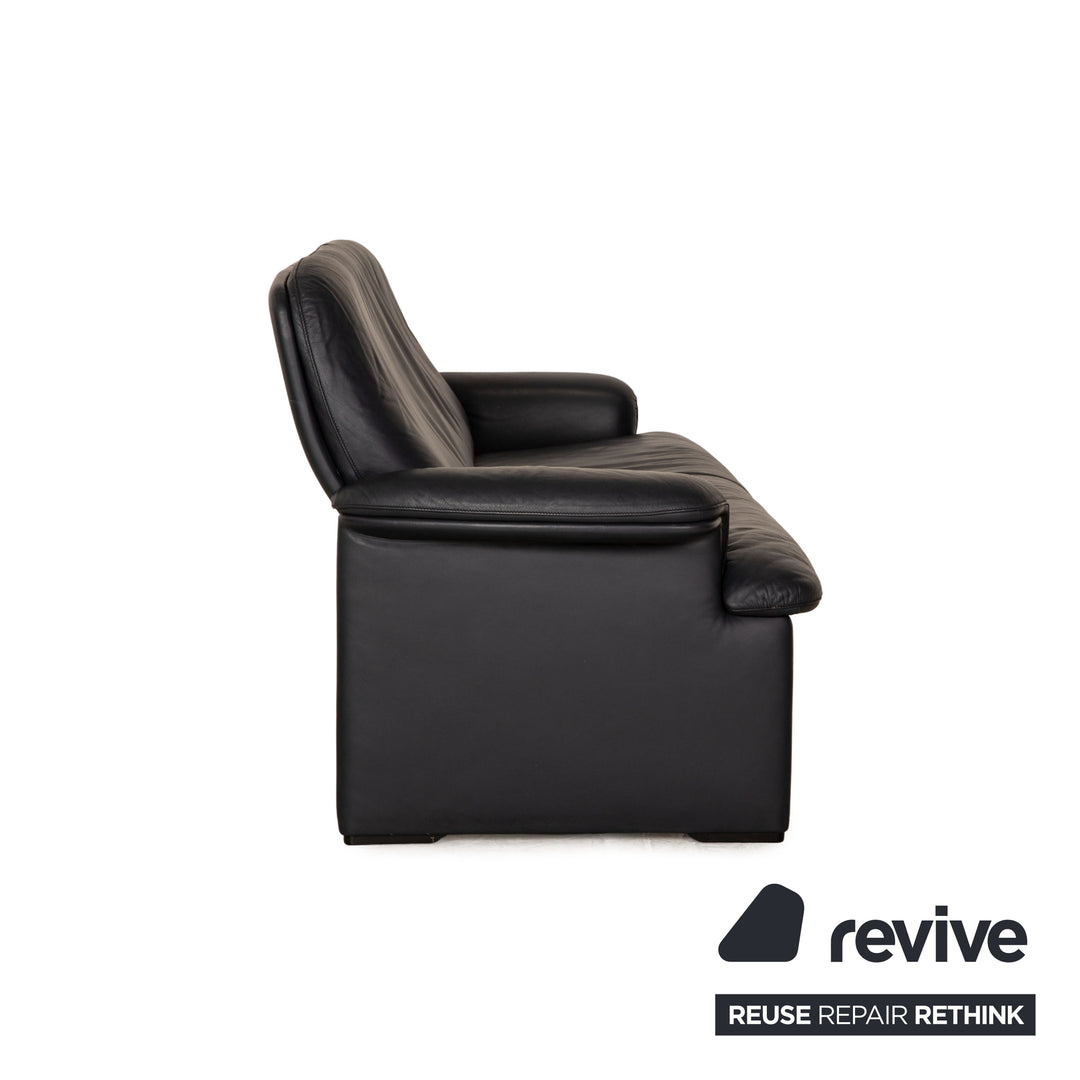 de Sede DS 81 Leder Sofa Garnitur Blau Dreisitzer Zweisitzer Sofa Couch