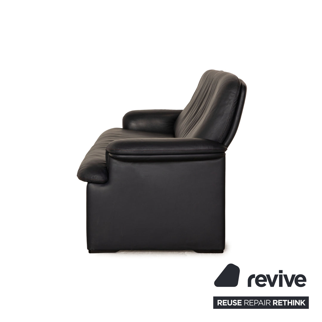 de Sede DS 81 Leder Sofa Garnitur Blau Dreisitzer Zweisitzer Sofa Couch