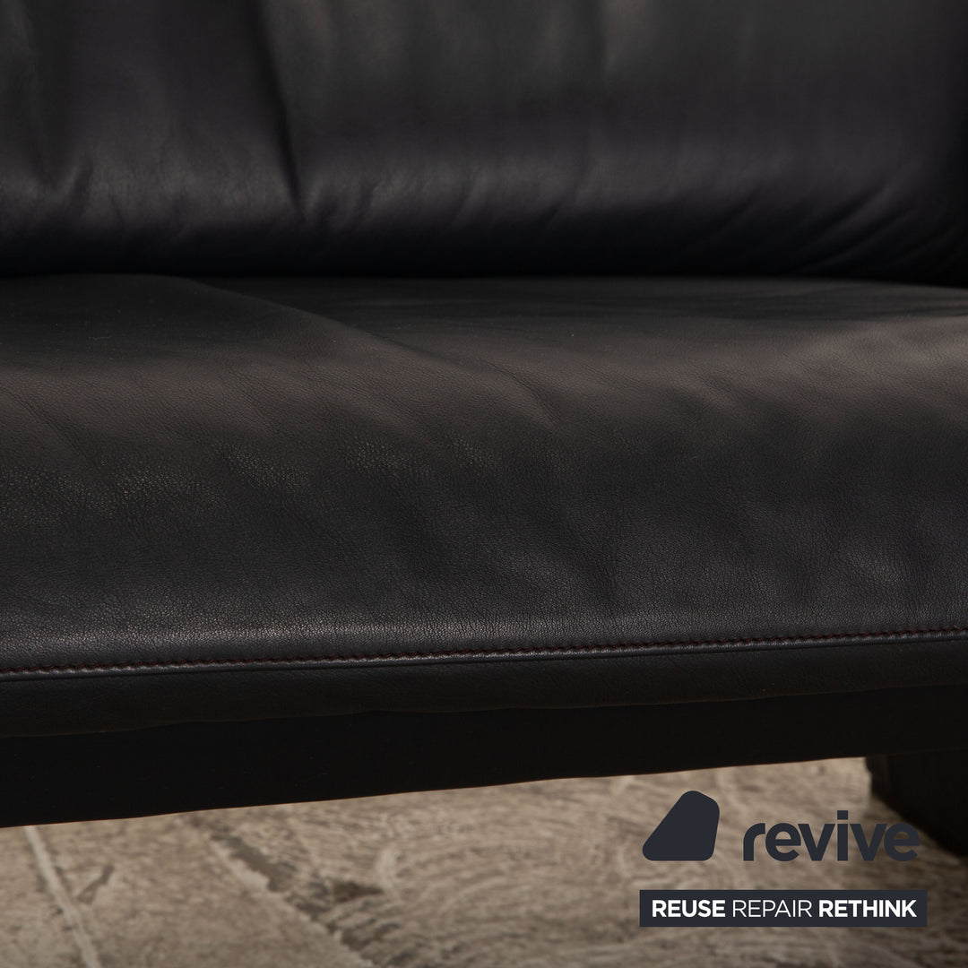 de Sede DS 81 Leder Zweisitzer Grau Blau Sofa Couch