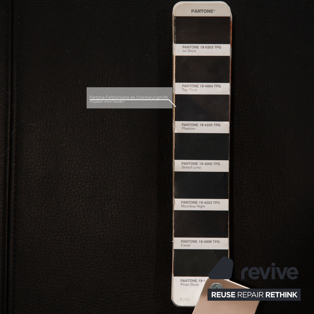 de Sede Hans Kaufeld Leder Sofa Schwarz Zweisitzer Couch Funktion