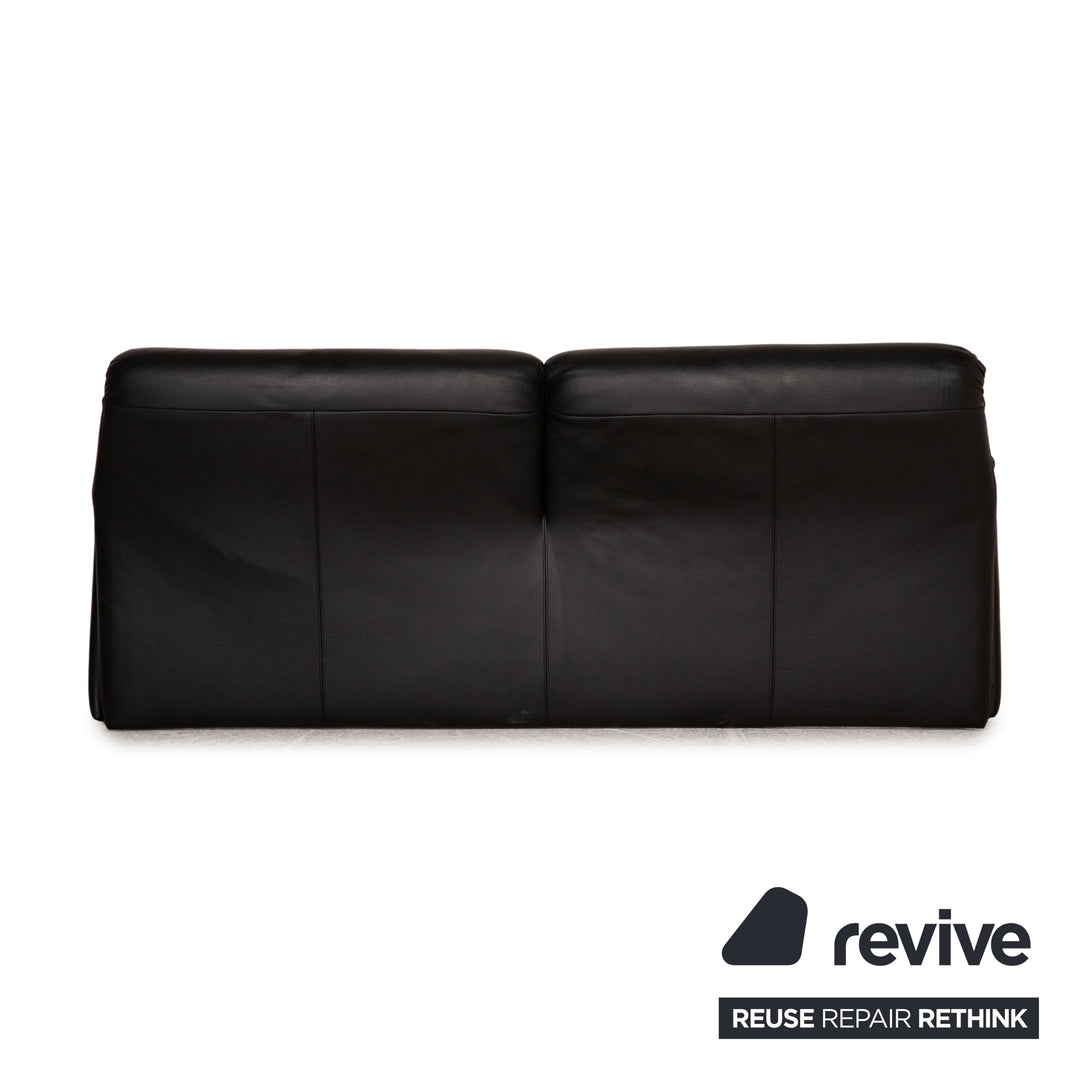 de Sede Hans Kaufeld Leder Sofa Schwarz Zweisitzer Couch Funktion