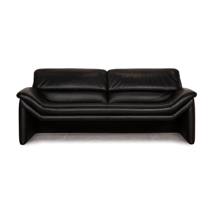 de Sede Hans Kaufeld Leder Sofa Schwarz Zweisitzer Couch Funktion