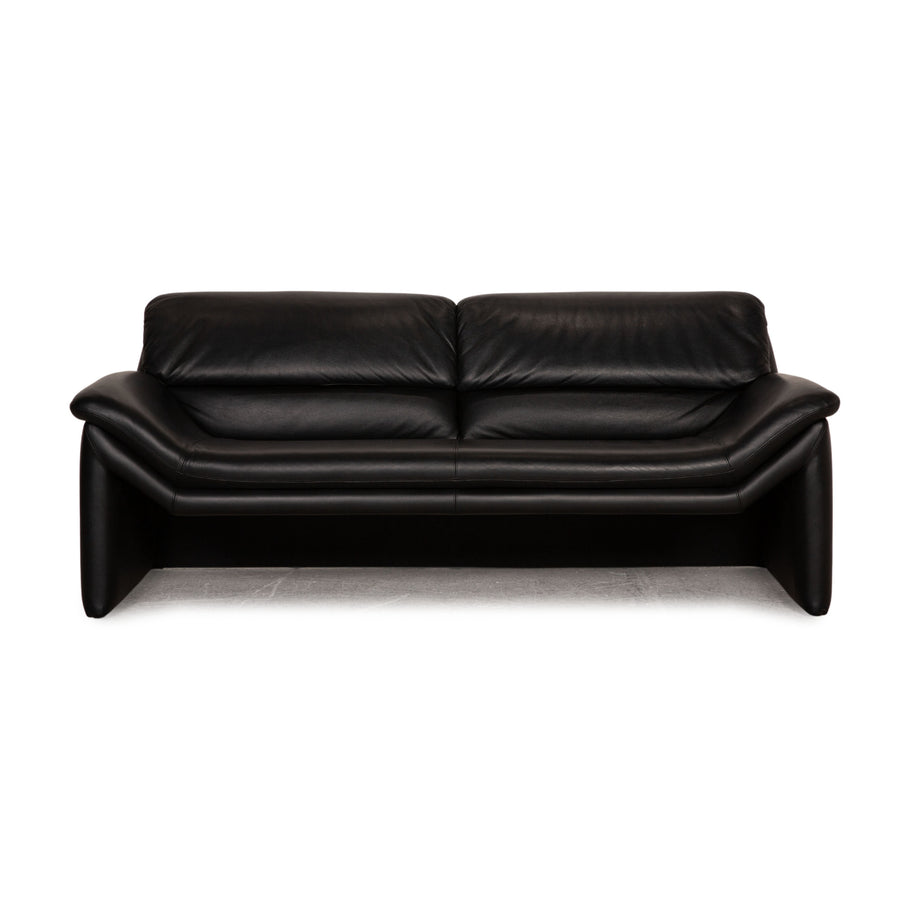 de Sede Hans Kaufeld Leder Sofa Schwarz Zweisitzer Couch Funktion