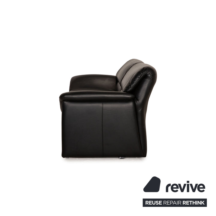 de Sede Hans Kaufeld Leder Sofa Schwarz Zweisitzer Couch Funktion
