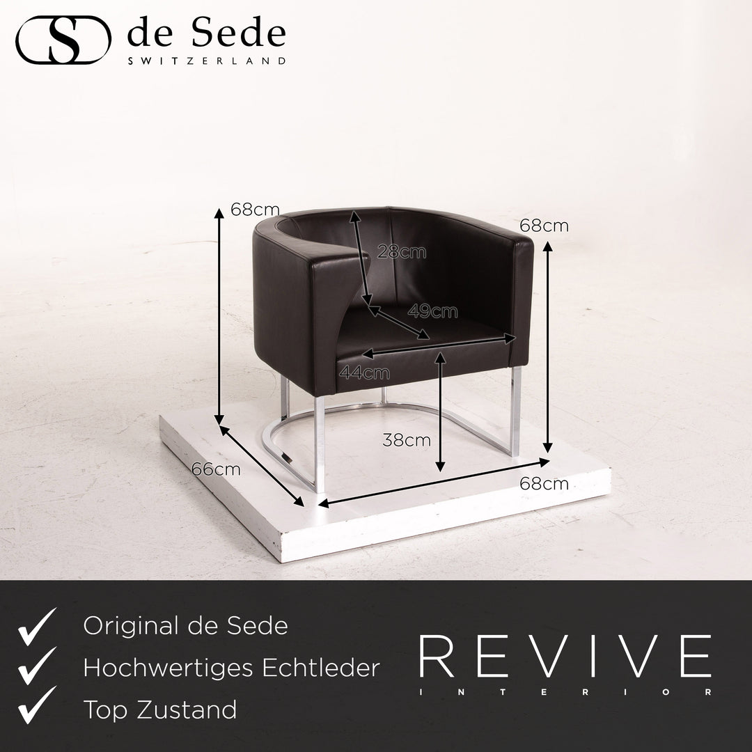 de Sede Leder Sessel Braun Dunkelbraun 2x Sessel #15539