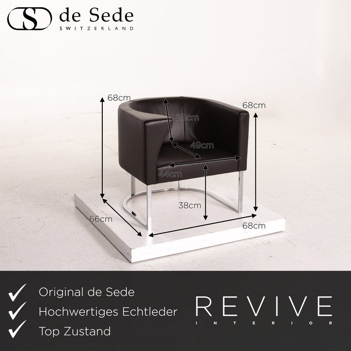 de Sede Leder Sessel Braun Dunkelbraun 2x Sessel #15539