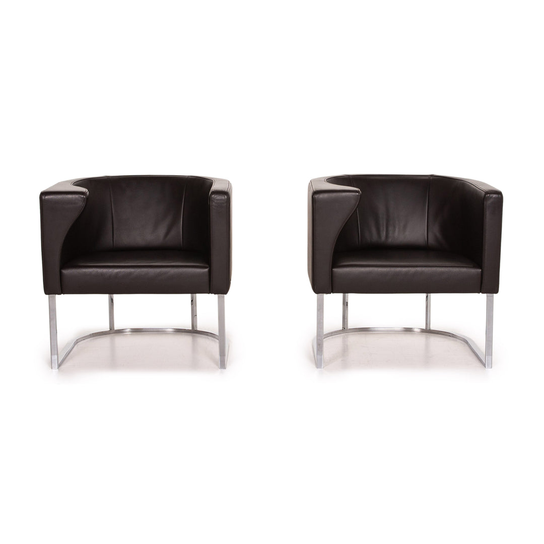 de Sede Leder Sessel Braun Dunkelbraun 2x Sessel #15539