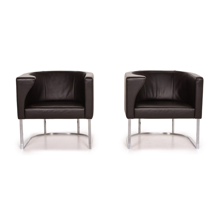 de Sede Leder Sessel Braun Dunkelbraun 2x Sessel #15539