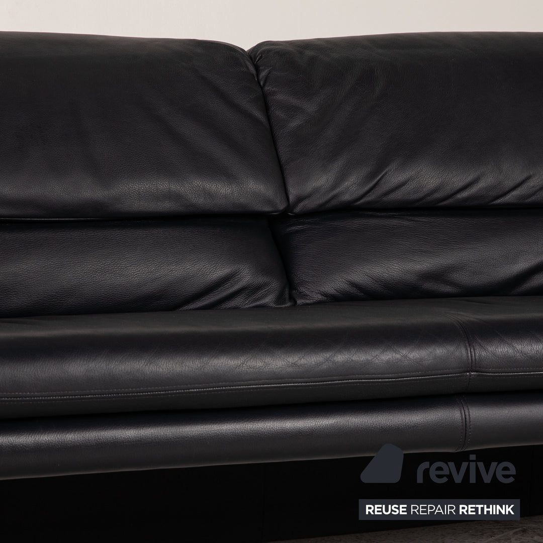de Sede Leder Sofa Blau 2xZweisitzer Couch