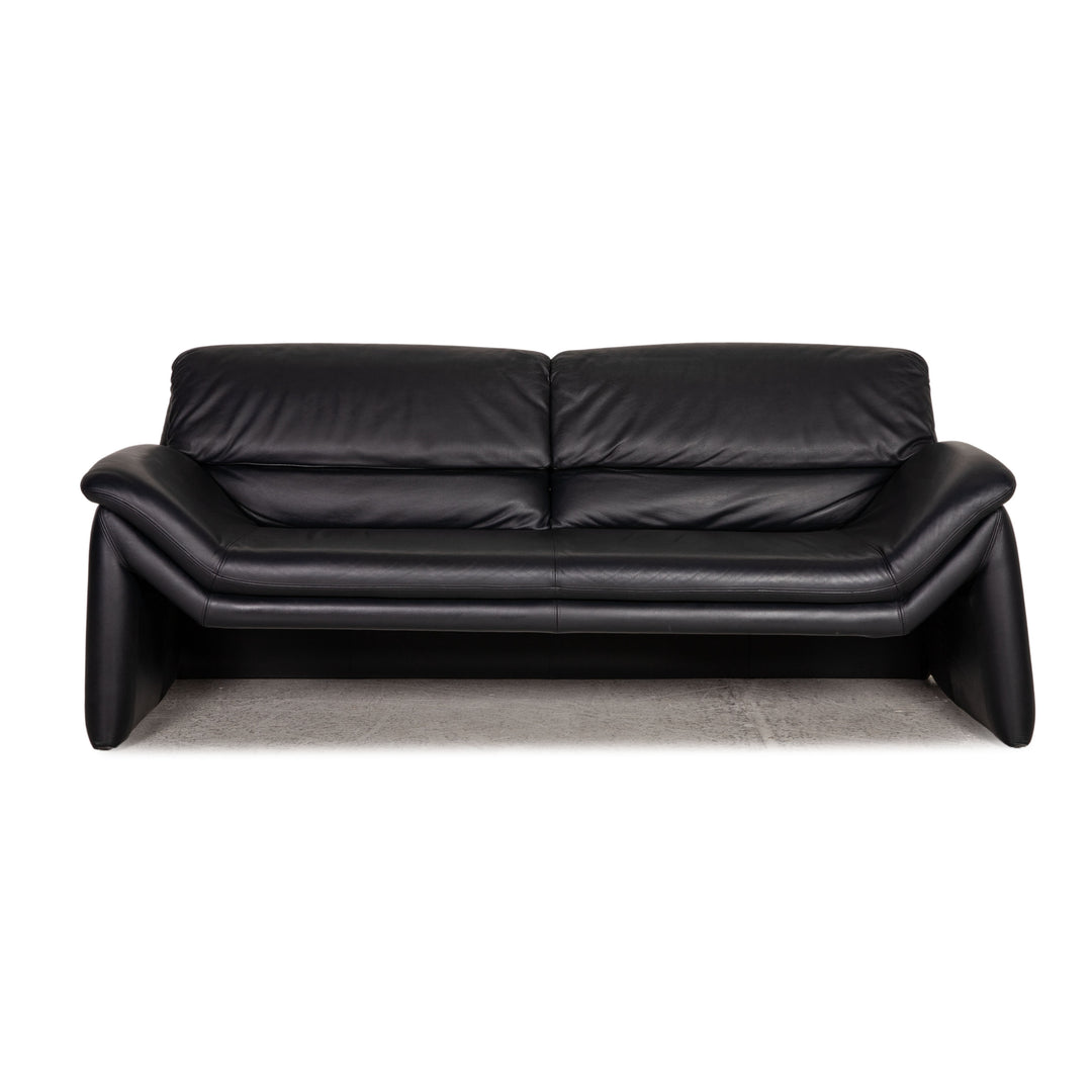 de Sede leather sofa blue two seater couch