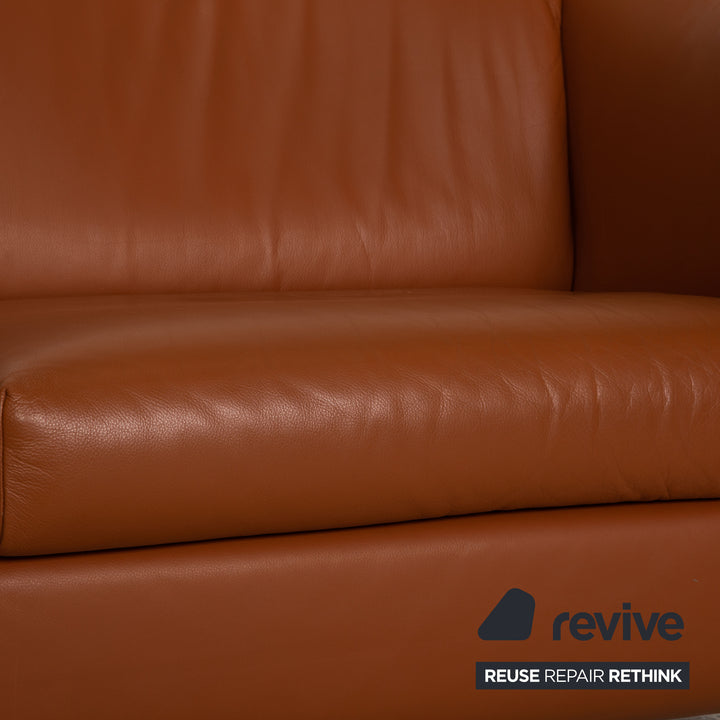 de Sede leather sofa brown two-seater 2xarmchair