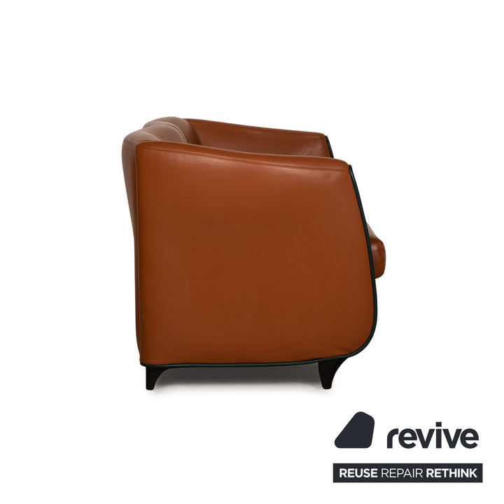 de Sede leather sofa brown two-seater 2xarmchair