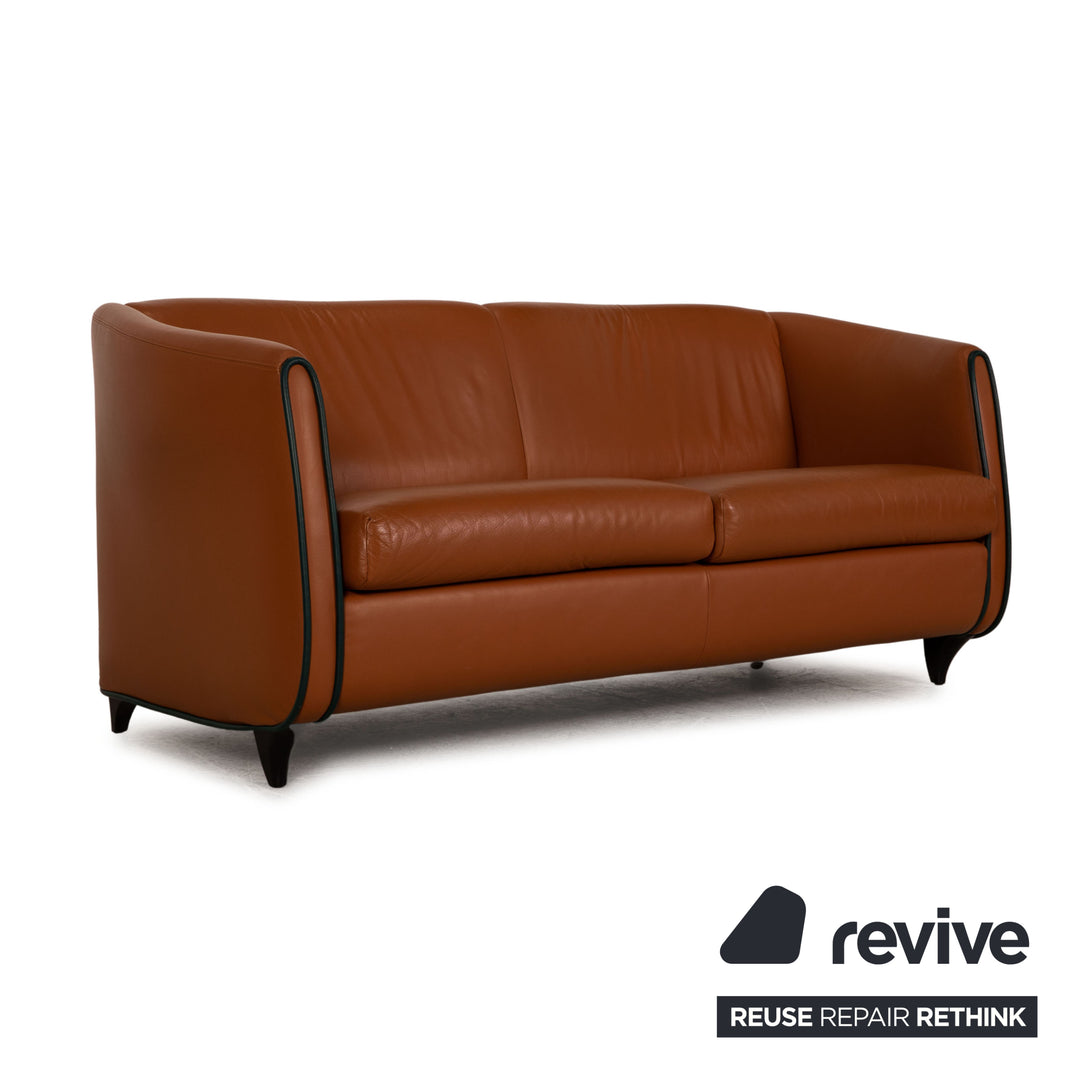 de Sede leather sofa brown two-seater 2xarmchair