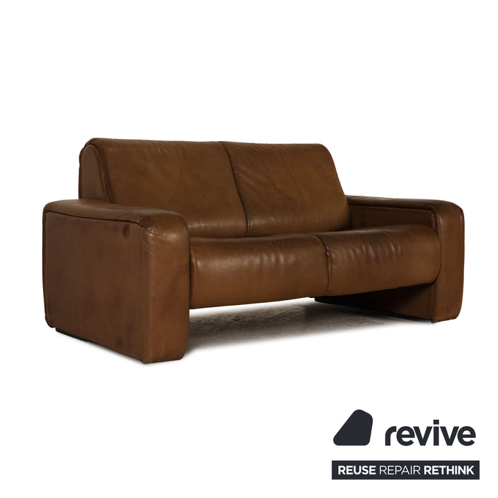 de Sede Leder Sofa Braun Zweisitzer Couch