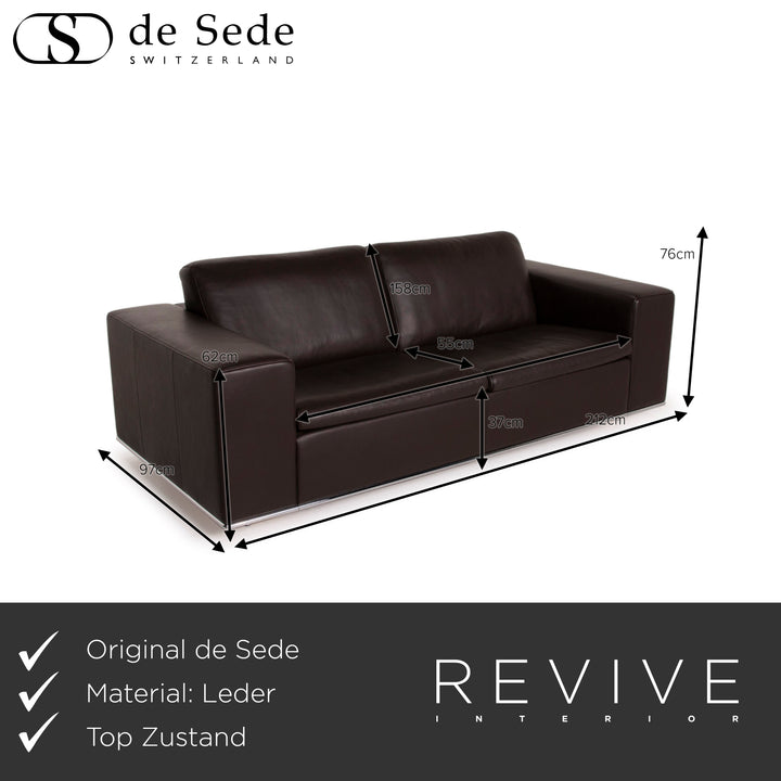 de Sede Leder Sofa Braun Zweisitzer