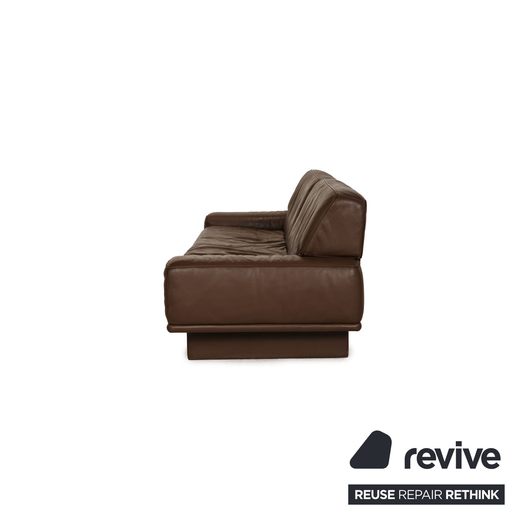 de Sede Leather Sofa Dark Brown Four Seater Couch