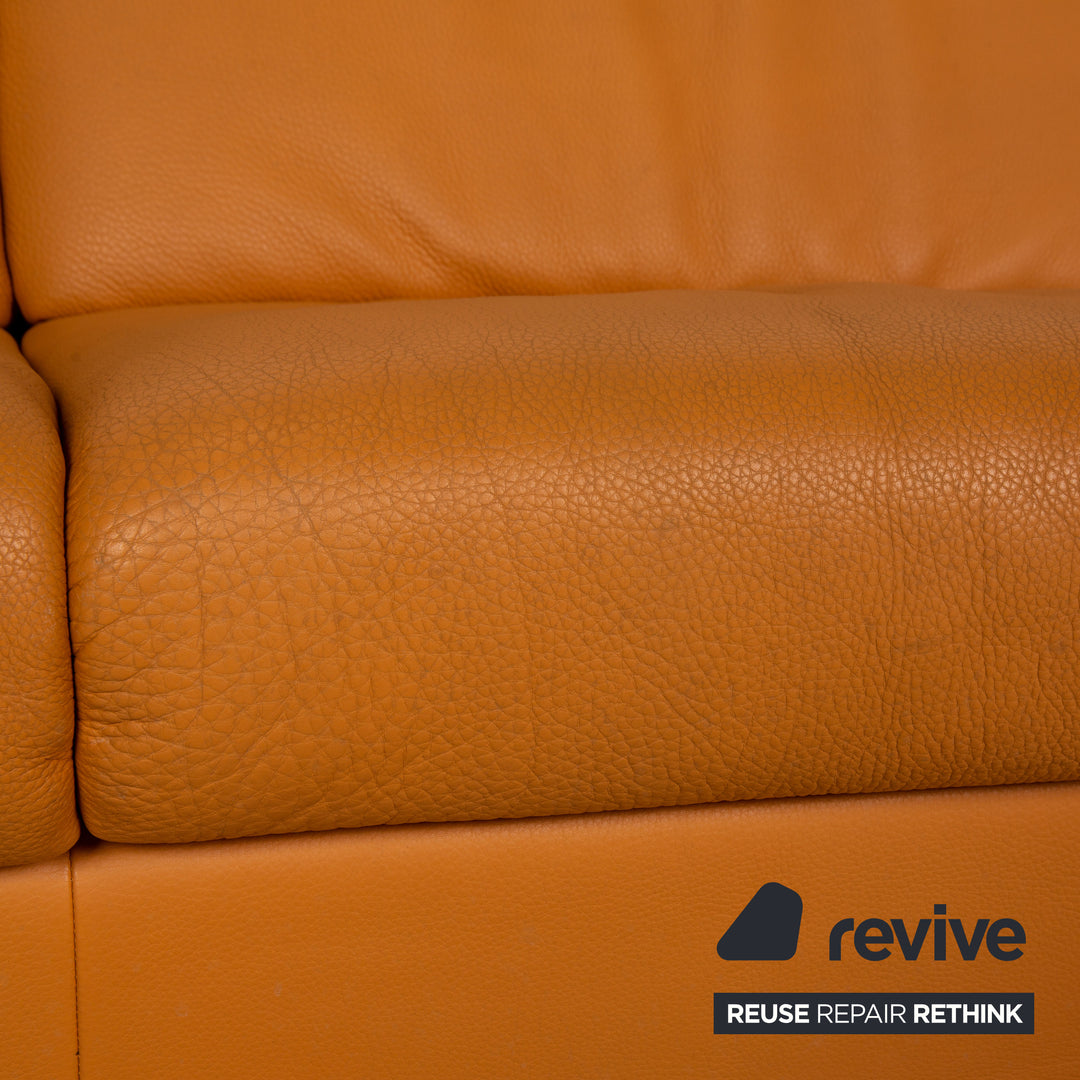 de Sede Leder Sofa Orange Zweisitzer Couch