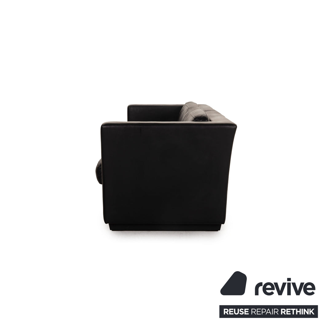 de Sede Lotus Leder Sofa Schwarz Zweisitzer Couch