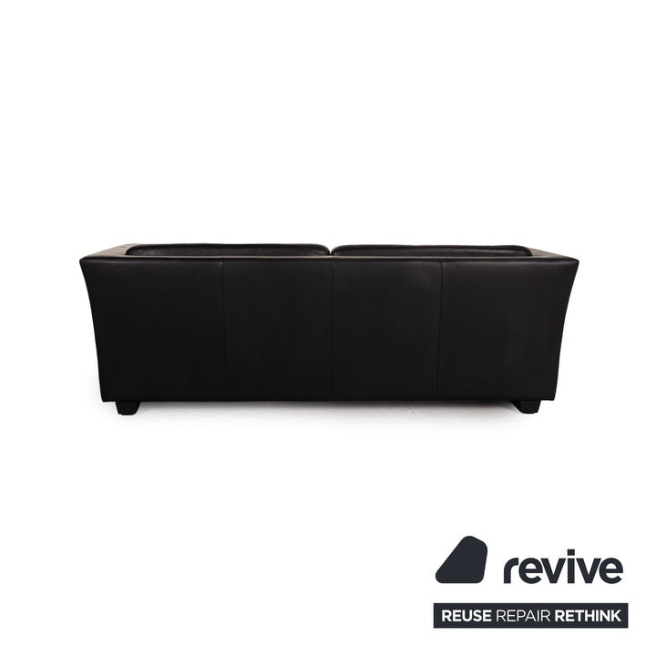 de Sede Lotus Leder Sofa Schwarz Zweisitzer Couch