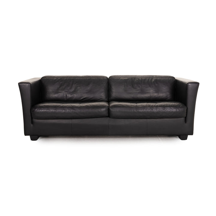 de Sede Lotus Leder Sofa Schwarz Zweisitzer Couch