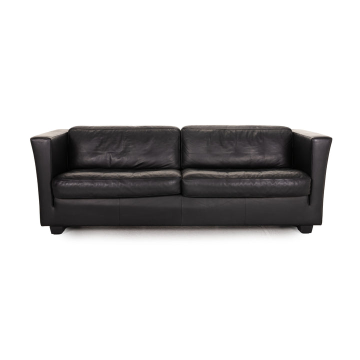 de Sede Lotus Leder Sofa Schwarz Zweisitzer Couch
