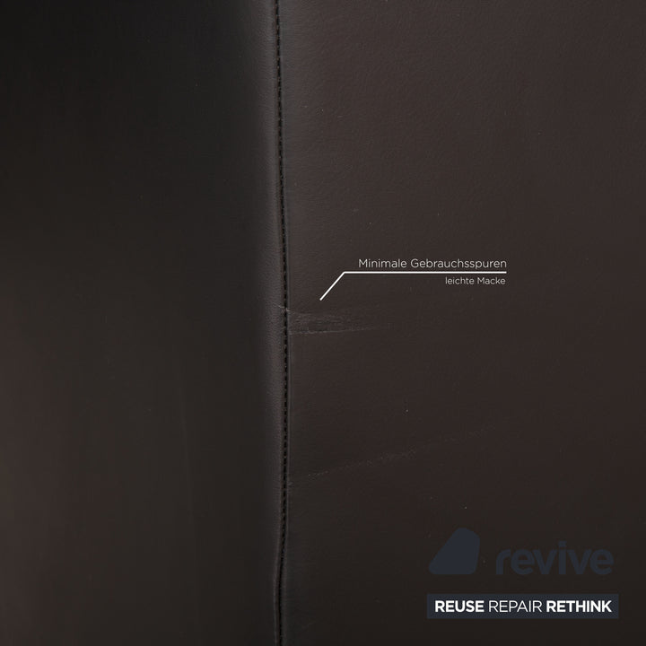 de Sede Lotus Leder Sofa Schwarz Zweisitzer Couch