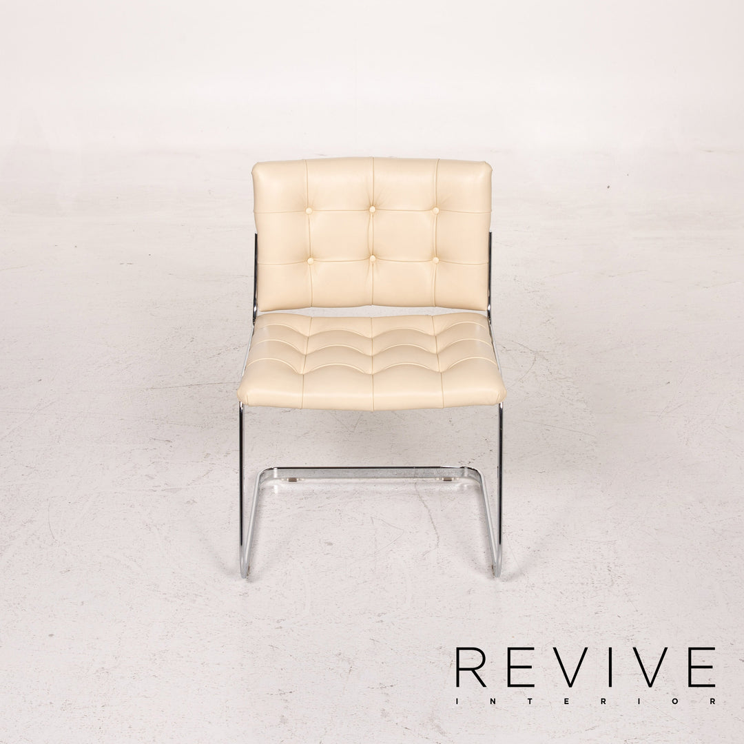 de Sede RH 305/01 Leder Stuhl Beige Freischwinger Esszimmerstuhl #15305