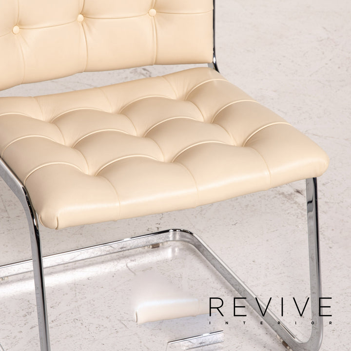 de Sede RH 305/01 Leder Stuhl Beige Freischwinger Esszimmerstuhl #15305