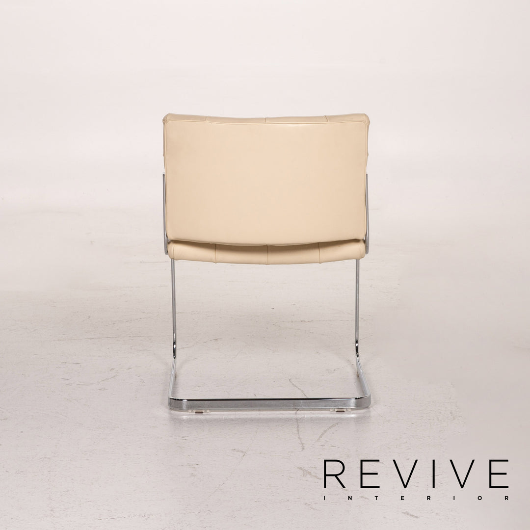 de Sede RH 305/01 Leder Stuhl Beige Freischwinger Esszimmerstuhl #15305