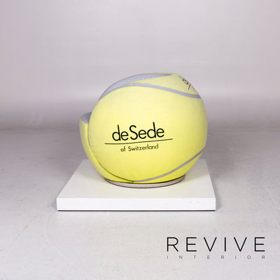 de Sede DS-9100 Tennisball Leder Filz Sessel Gelb Stuhl 1985 WTA Turnier #11065