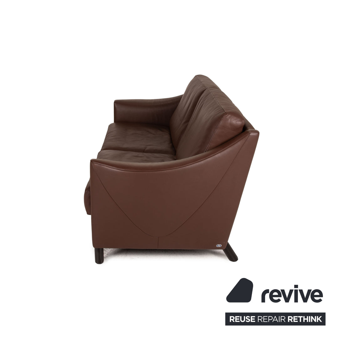 de Sede Two Seater Leather Sofa Brown Couch