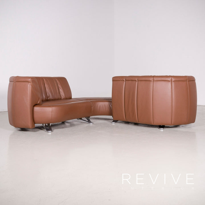 de Sede DS 1064 designer leather corner sofa brown genuine leather sofa function couch #7257