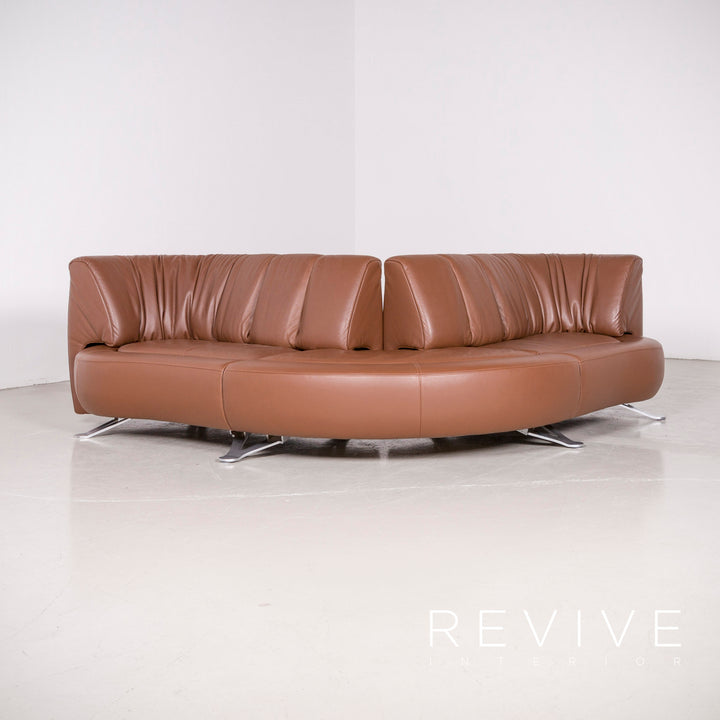 de Sede DS 1064 designer leather corner sofa brown genuine leather sofa function couch #7257