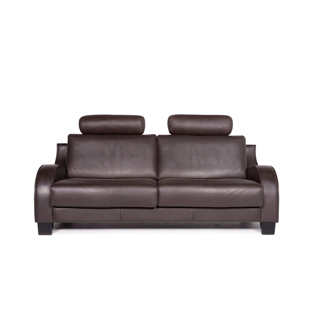 de Sede DS 122 leather sofa brown dark brown two-seater couch #11001