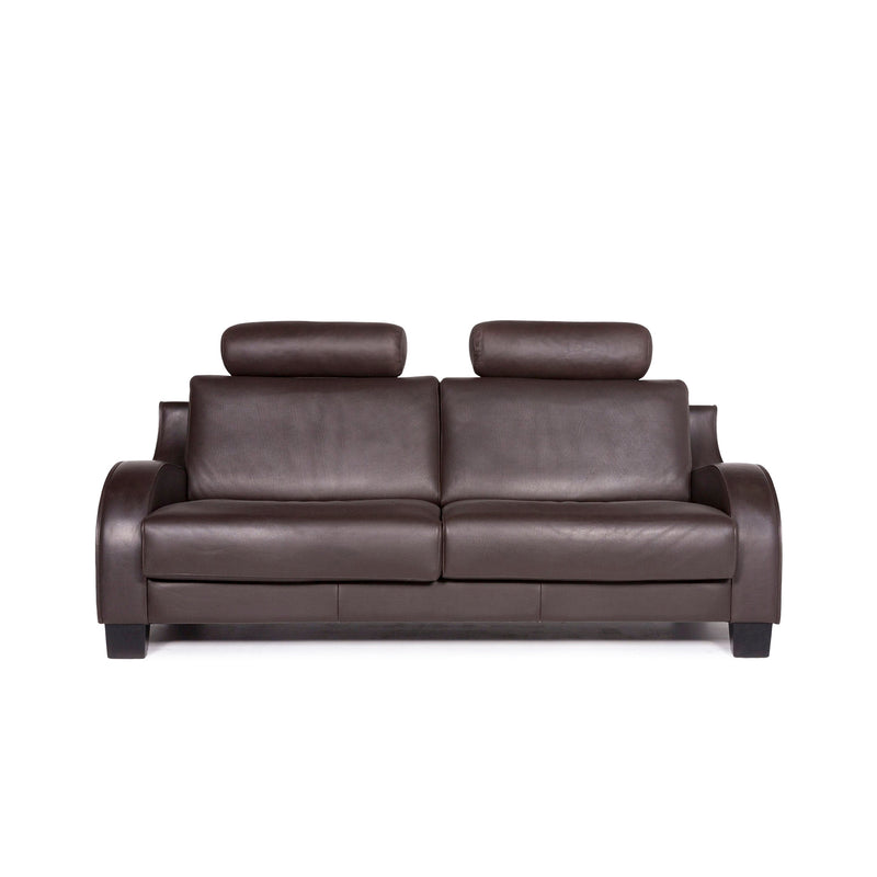 de Sede DS 122 Leder Sofa Braun Dunkelbraun Zweisitzer Couch 