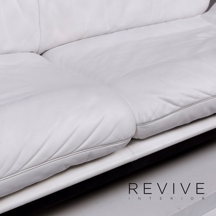 de Sede DS 140 Leder Sofa Weiß Zweisitzer Funktion Relaxfunktion #10327